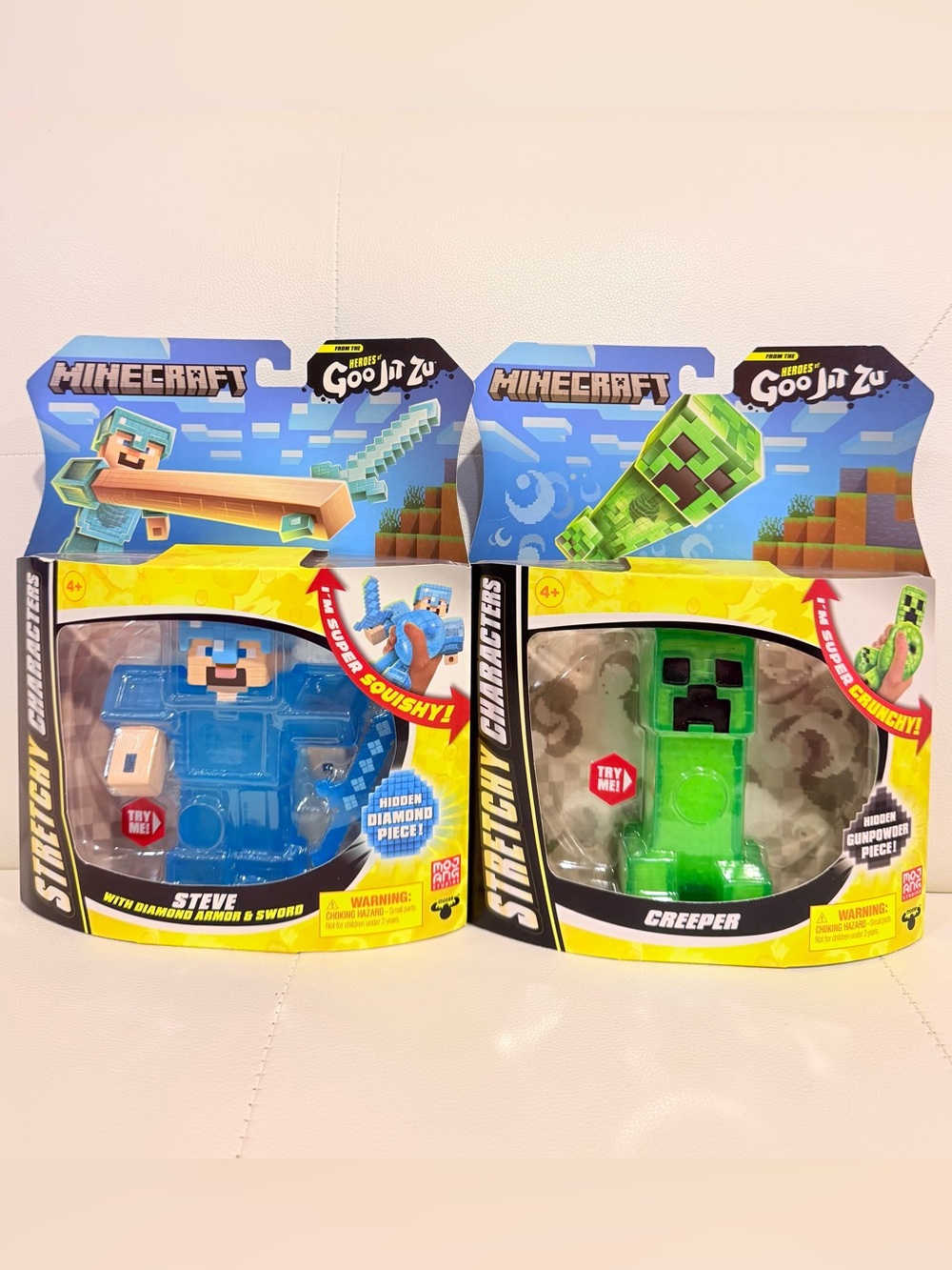 Minecraft Steve & Creeper Stretchy Squishy 2x